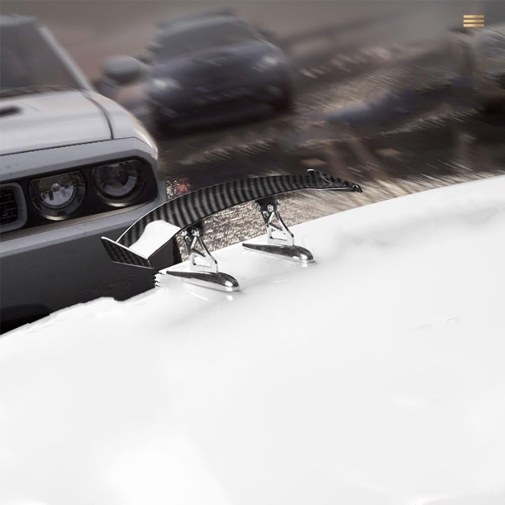 Autoachterspoilers 17CM Universal Auto Patrón De Fibra De Carbono Spoiler Accesorios Coche ala Trasera Decoración Exterior Achterspoilers