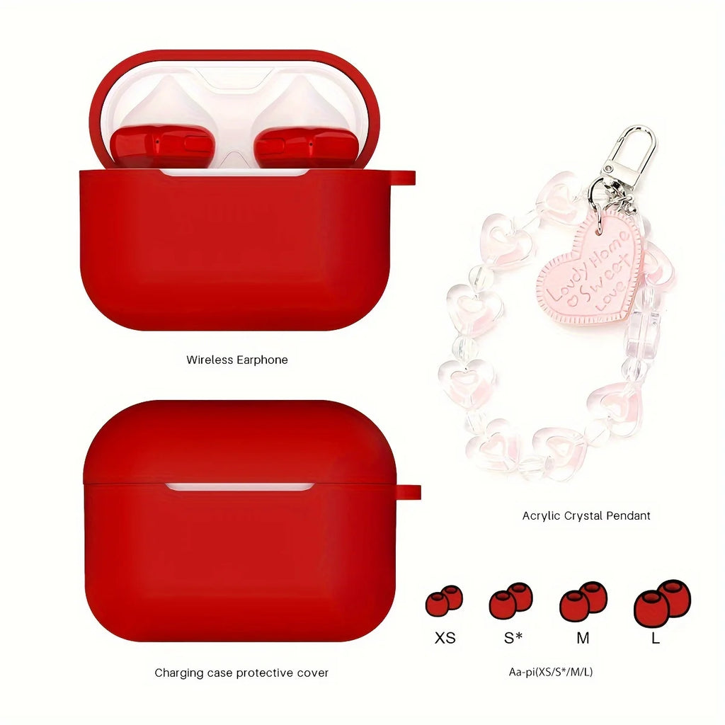 A Cute TWS Heart Shaped Bluetooth Headset For iPhone/Samsung/Xiaomi In-Ear Wireless Earbuds With ENC Smart Noise Cancellation