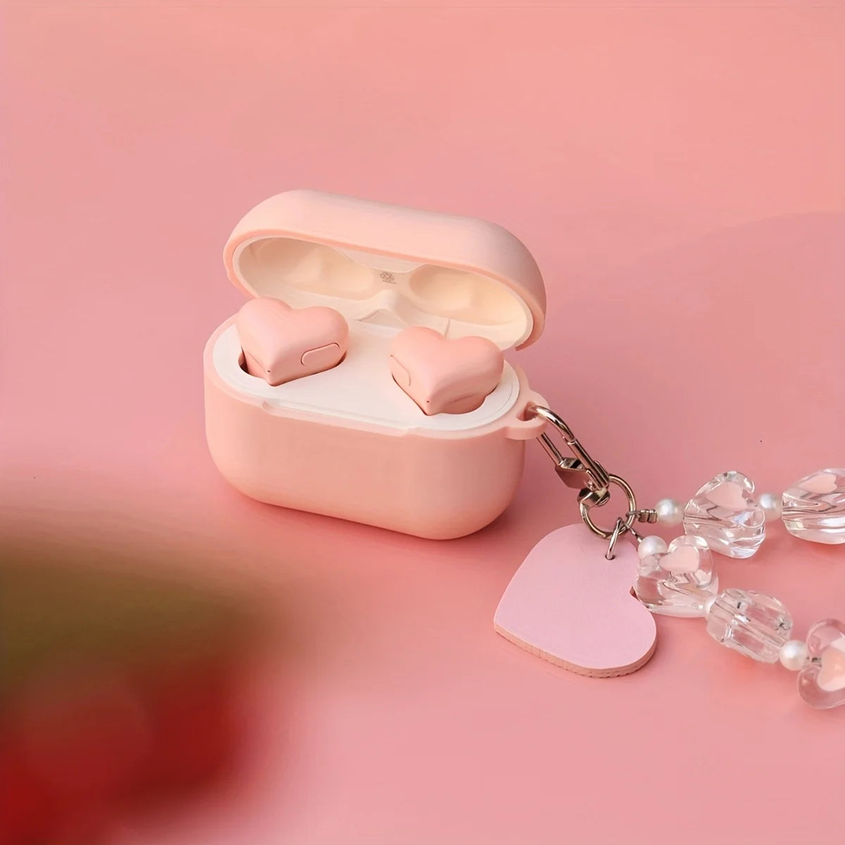 A Cute TWS Heart Shaped Bluetooth Headset For iPhone/Samsung/Xiaomi In-Ear Wireless Earbuds With ENC Smart Noise Cancellation