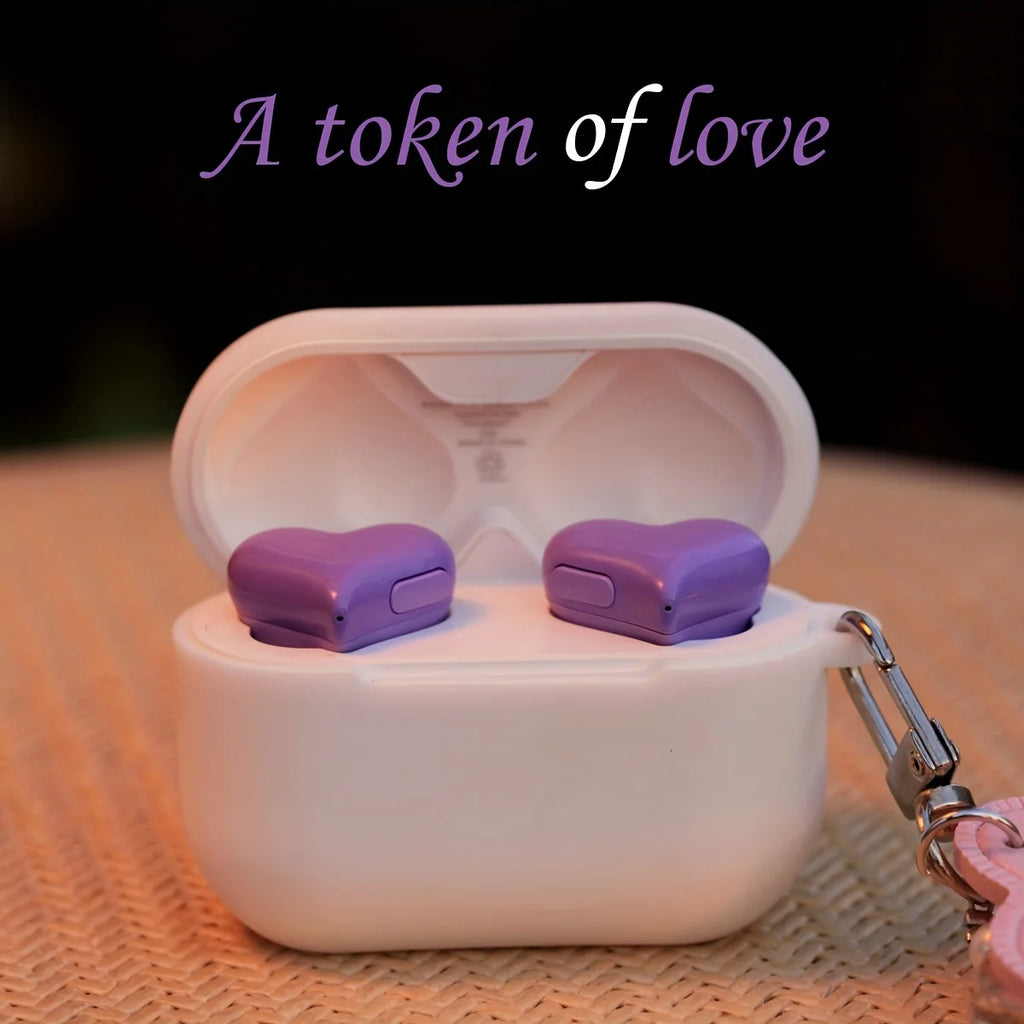 A Cute TWS Heart Shaped Bluetooth Headset For iPhone/Samsung/Xiaomi In-Ear Wireless Earbuds With ENC Smart Noise Cancellation