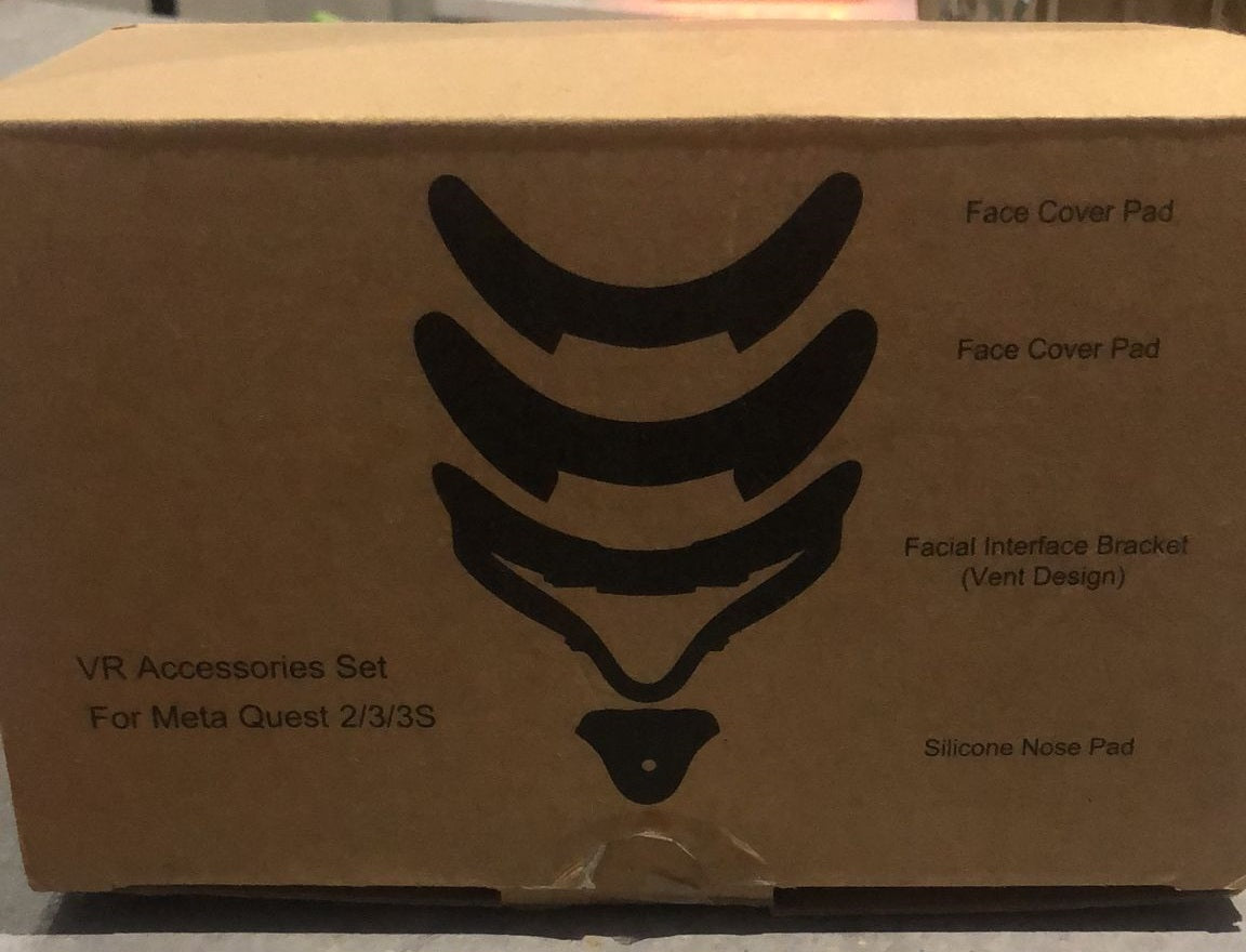 Almohadilla facial compatible con Quest 3S/3S Xbox Edition, recambio para almohadilla facial, con almohadilla de PU y almohadilla facial transpirable de algodón y seda helada (PU + seda helada)