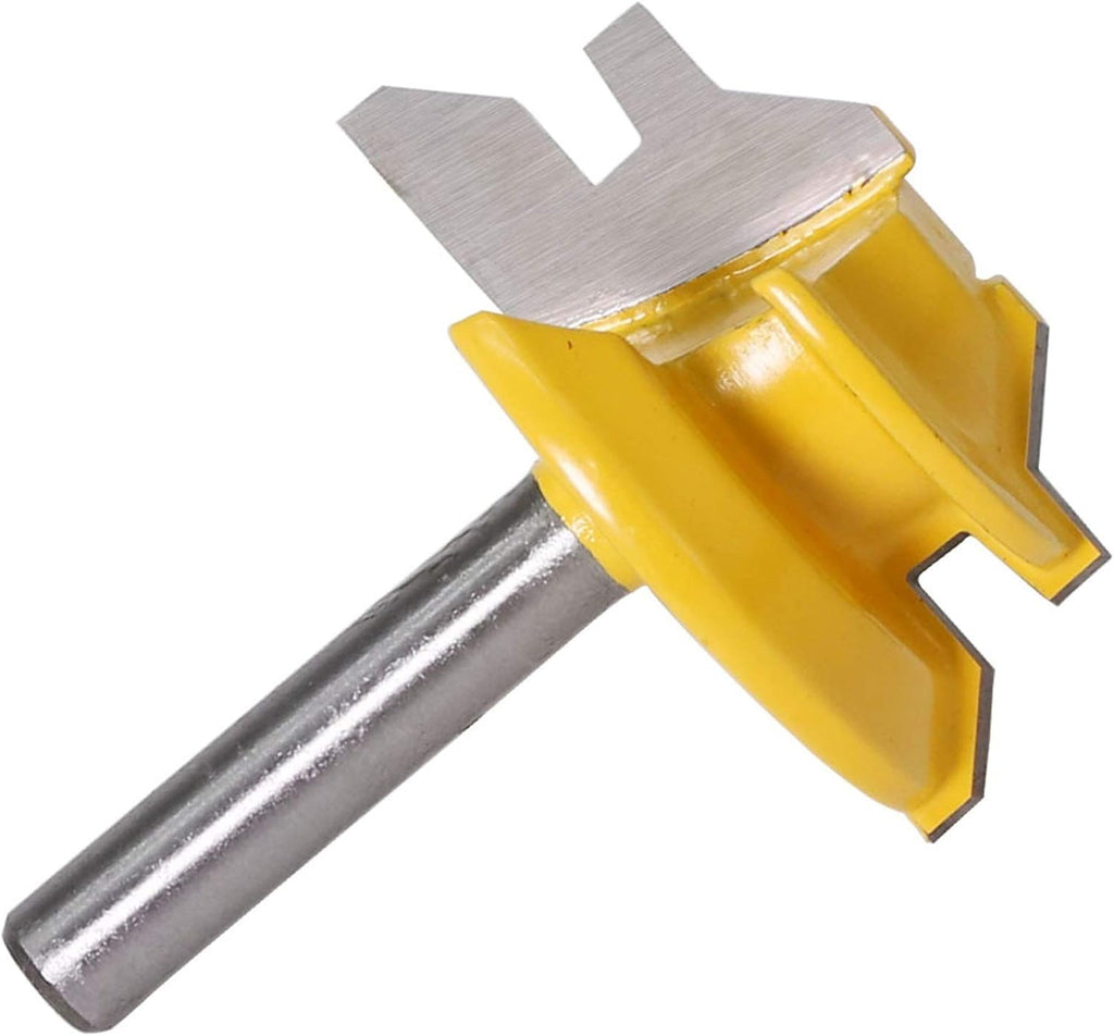 Zxxin-Broca de Fresa, 1 unids 45 Grados Lock Mitre Router bit 8 Pulgadas Shank Woodworking Teneron Fresing Cutter Tool Talfing Fresing, Accesorios