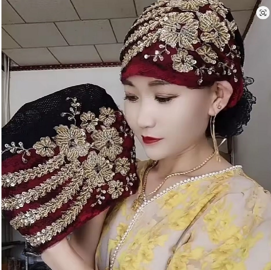 Gorro de Turbante con cuentas de Fénix para Mujer, gorro musulmán de malla debajo de la bufanda, gorro para envolver la cabeza, Turbante para Mujer, gorro para el pelo contra el cáncer,