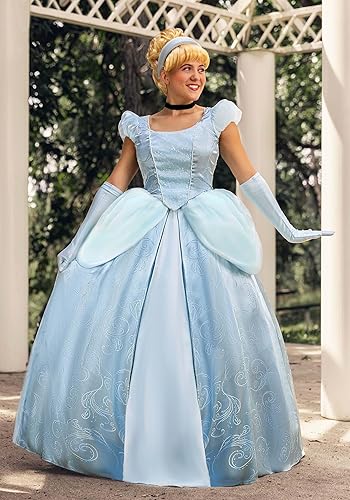 Disney - Cenicienta -Vestido de fiesta azul de princesa Disney para adultos, traje de cosplay o 15 años