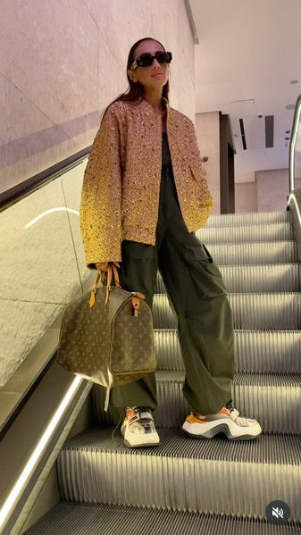 Chaqueta de Lentejuelas en Color Oro