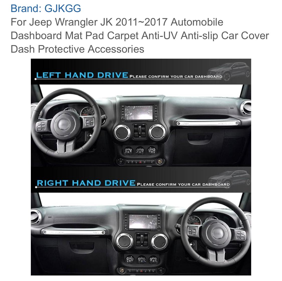 Cubierta del Salpicadero Jeep Wrangler-