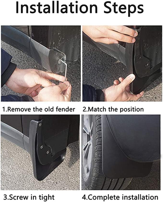 4 Piezas Guardabarros para HRV HR-V 2014-2019, Antisalpicaduras de Rueda Delantera Trasera Protector contra Salpicaduras Styling Accesorios