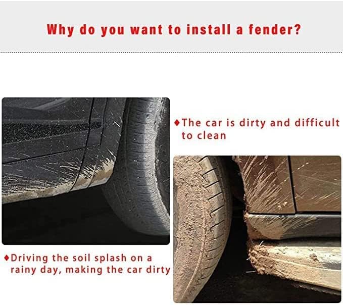 4 Piezas Guardabarros para HRV HR-V 2014-2019, Antisalpicaduras de Rueda Delantera Trasera Protector contra Salpicaduras Styling Accesorios