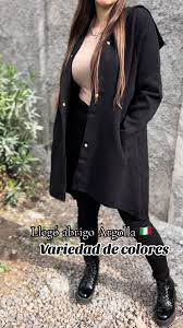 Abrigo Argollas Color Negro