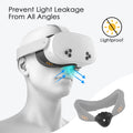 Almohadilla facial compatible con Quest 3S/3S Xbox Edition, recambio para almohadilla facial, con almohadilla de PU y almohadilla facial transpirable de algodón y seda helada (PU + seda helada)