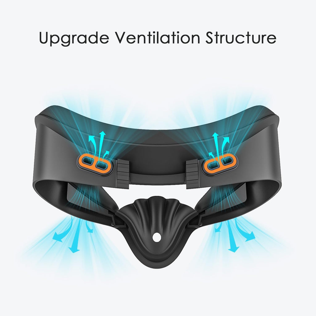 Almohadilla facial compatible con Quest 3S/3S Xbox Edition, recambio para almohadilla facial, con almohadilla de PU y almohadilla facial transpirable de algodón y seda helada (PU + seda helada)