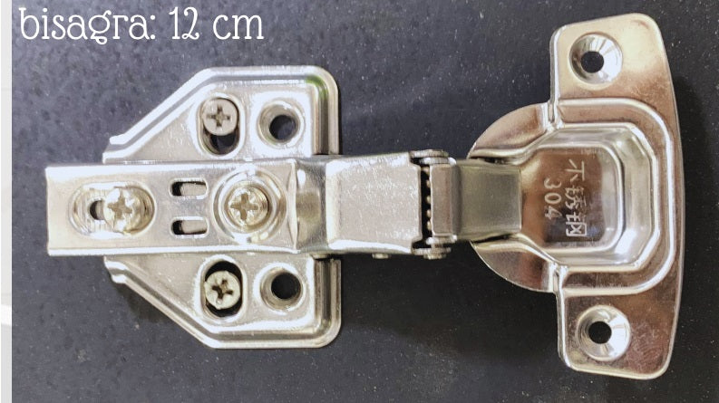 BISAGRA DE CAZOLETA EN ACERO INOXIDABLE CIERRE LENTO