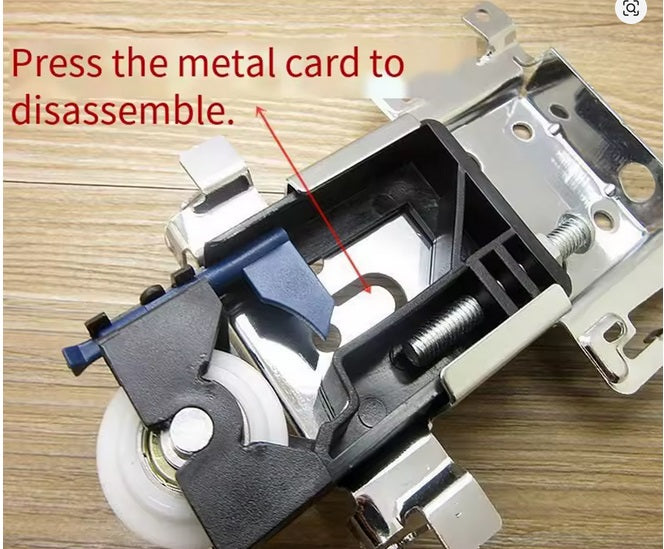 Polea de puerta corredera de armario antiguo, corredor de rueda, armario, puerta móvil, polea inferior, corredor de rodillo de rueda inferior