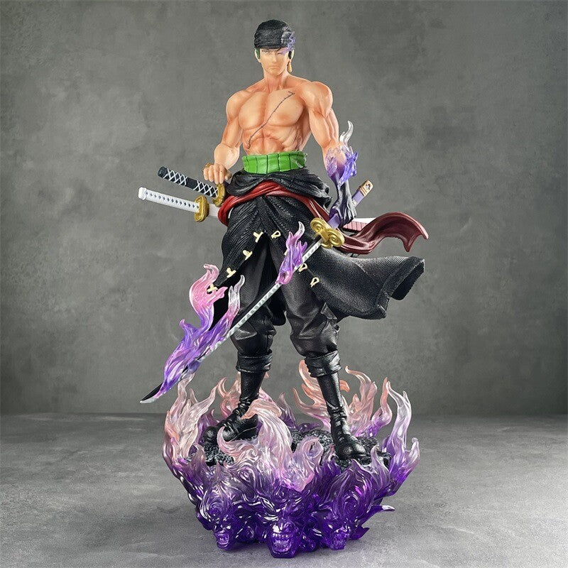 Anime Zoro One Piece Figurine GK Roronoa Zoro Figure Model Boxed Toy 32cm Gift
