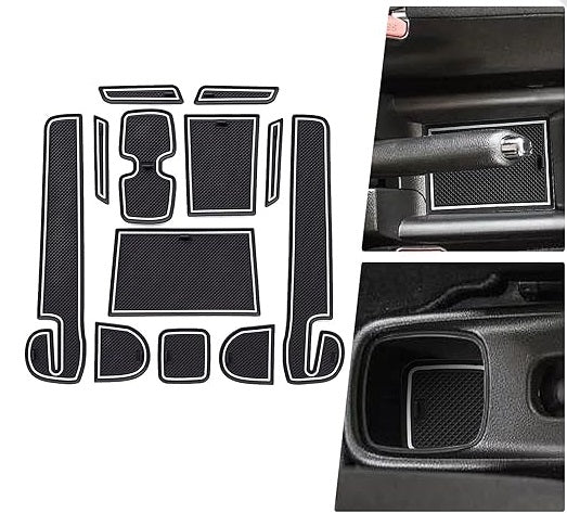 BIBIBO 12 Alfombrillas de Goma Antideslizantes compatibles con Suzuki Swift Sport/Hybrid 2017-2022, Alfombrillas Antideslizantes para reposabrazos para Soporte de Bebidas, decoración Interior del