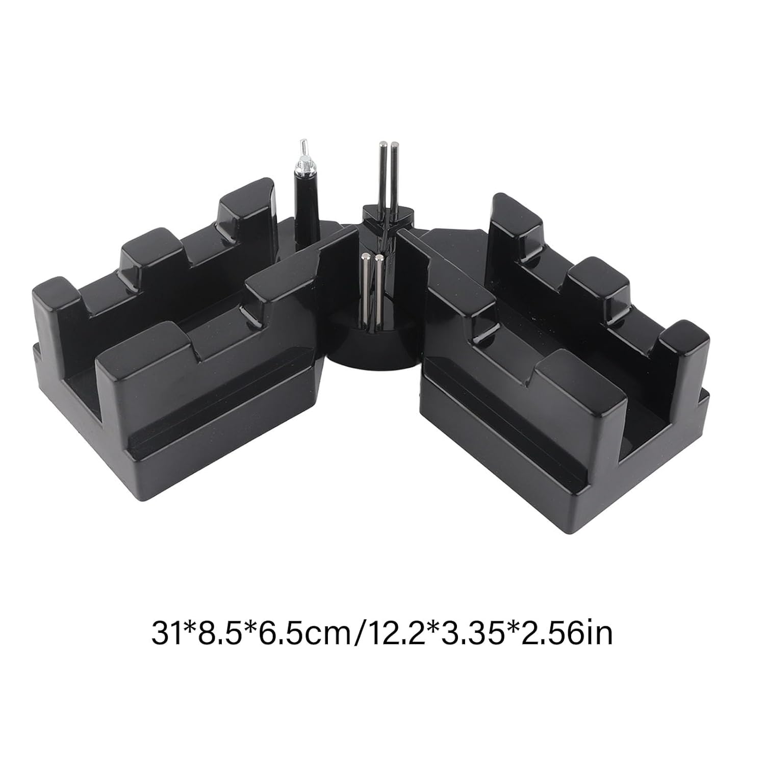 Herramienta de Corte de Medición de Inglete 2 en 1, Instrumento de Plantilla de Medición Negra ABS Resistente Al Desgaste de Alta Precisión para Faldas, Plomería, Carpintería y Más