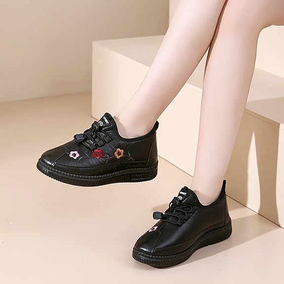 Generico Zapatos de nieve para mujer, cálidos, cálidos, con cálido acolchado de goma, botas de invierno de nieve, cómodas botas de nieve para después de esquiar, casuales, botas negro de mujer